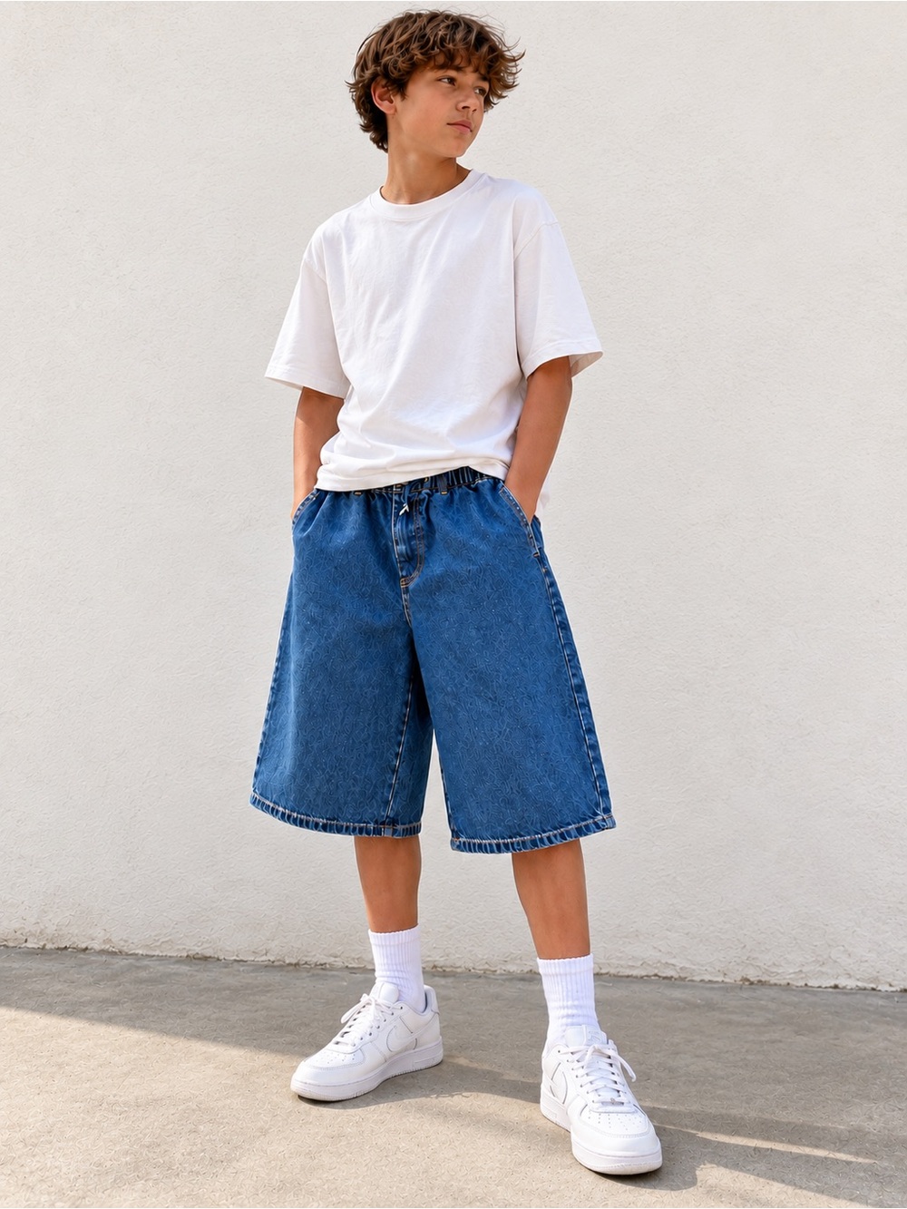 ZARA Loose Fit Denim Bermuda Shorts Jorts 13-14Y